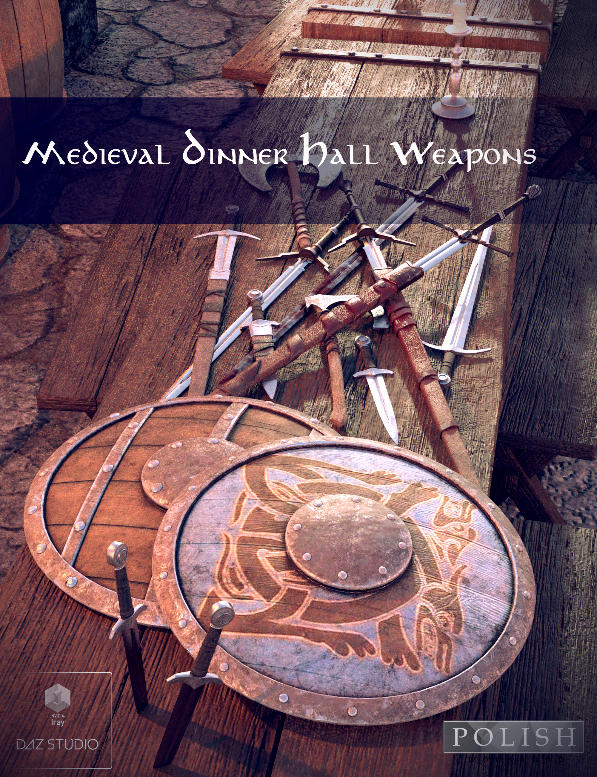 Medieval Dinner Hall Weapons by: Polish, 3D Models by Daz 3D