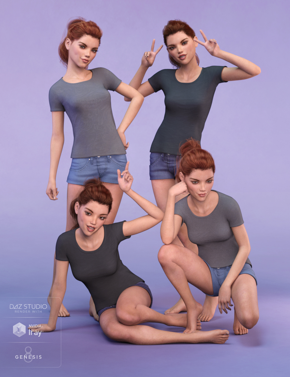 Capsces Poses and Expressions for Teen Josie 8 by: Capsces Digital Ink, 3D Models by Daz 3D