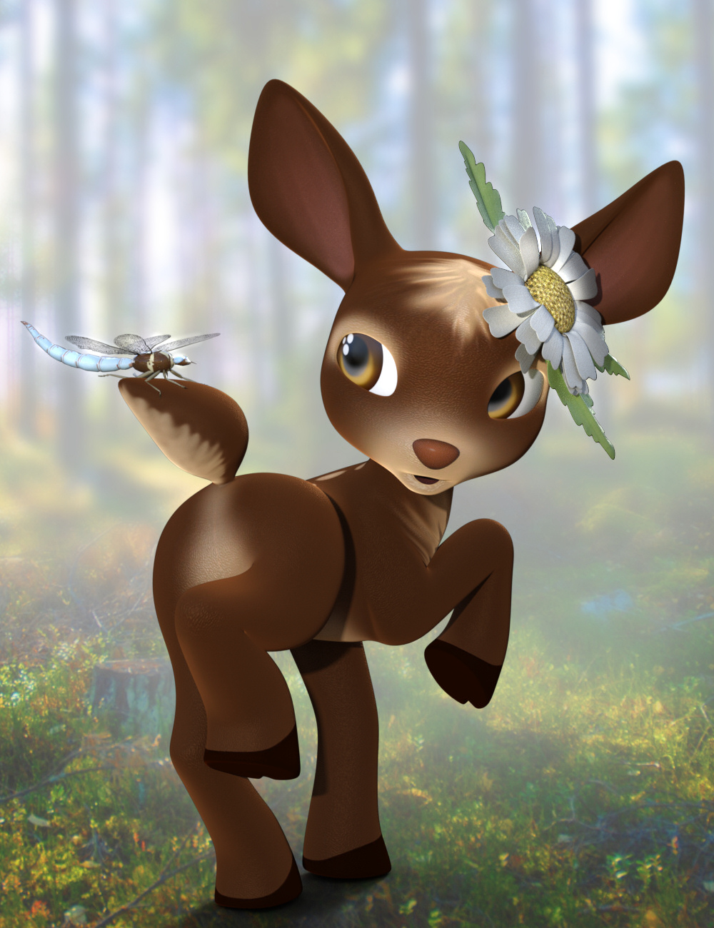 Fanciful Textures for Precious Deer by: NGartplay, 3D Models by Daz 3D