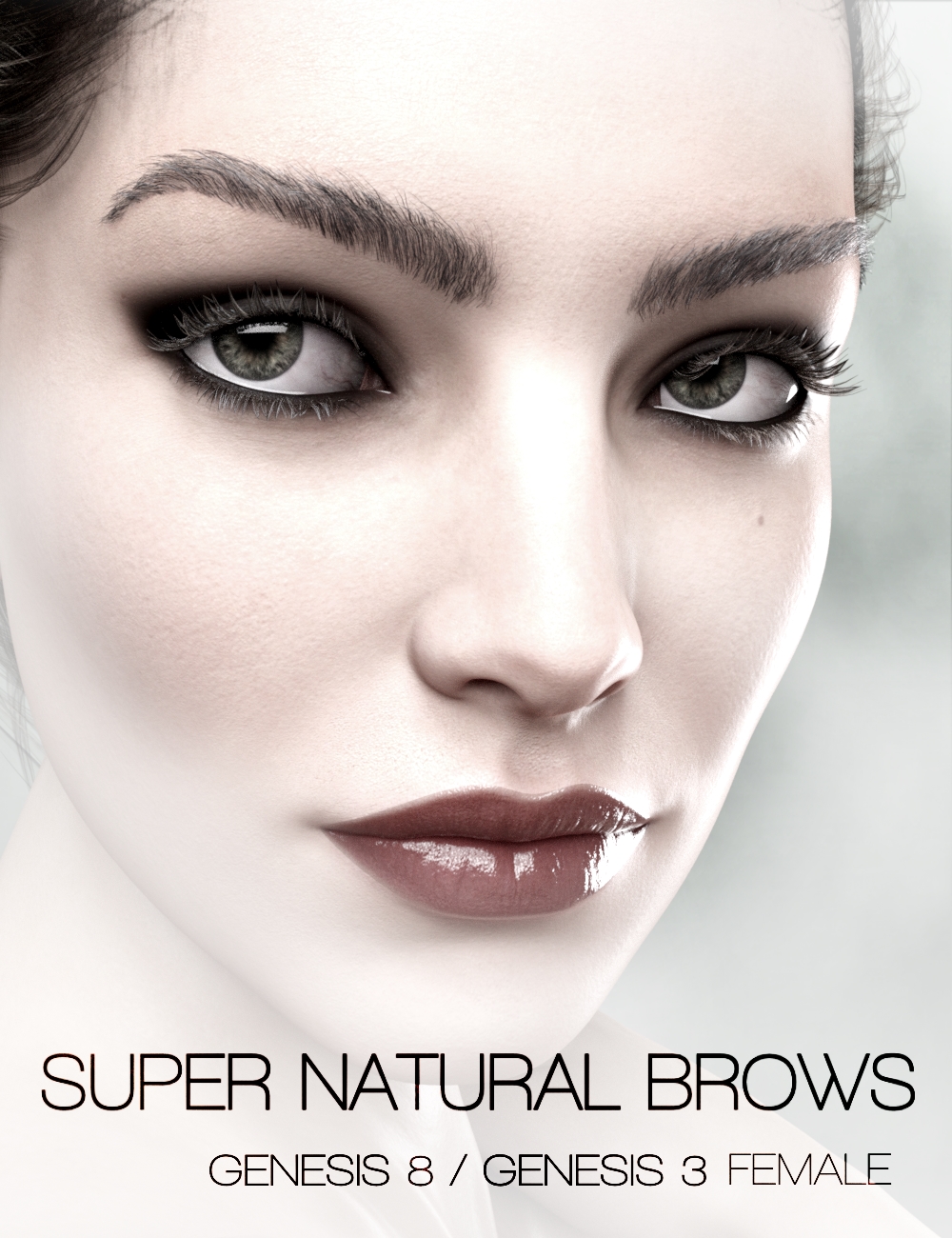 Super Natural Brows Merchant Resource for Genesis 8 and 3 Female by: RedzStudio, 3D Models by Daz 3D