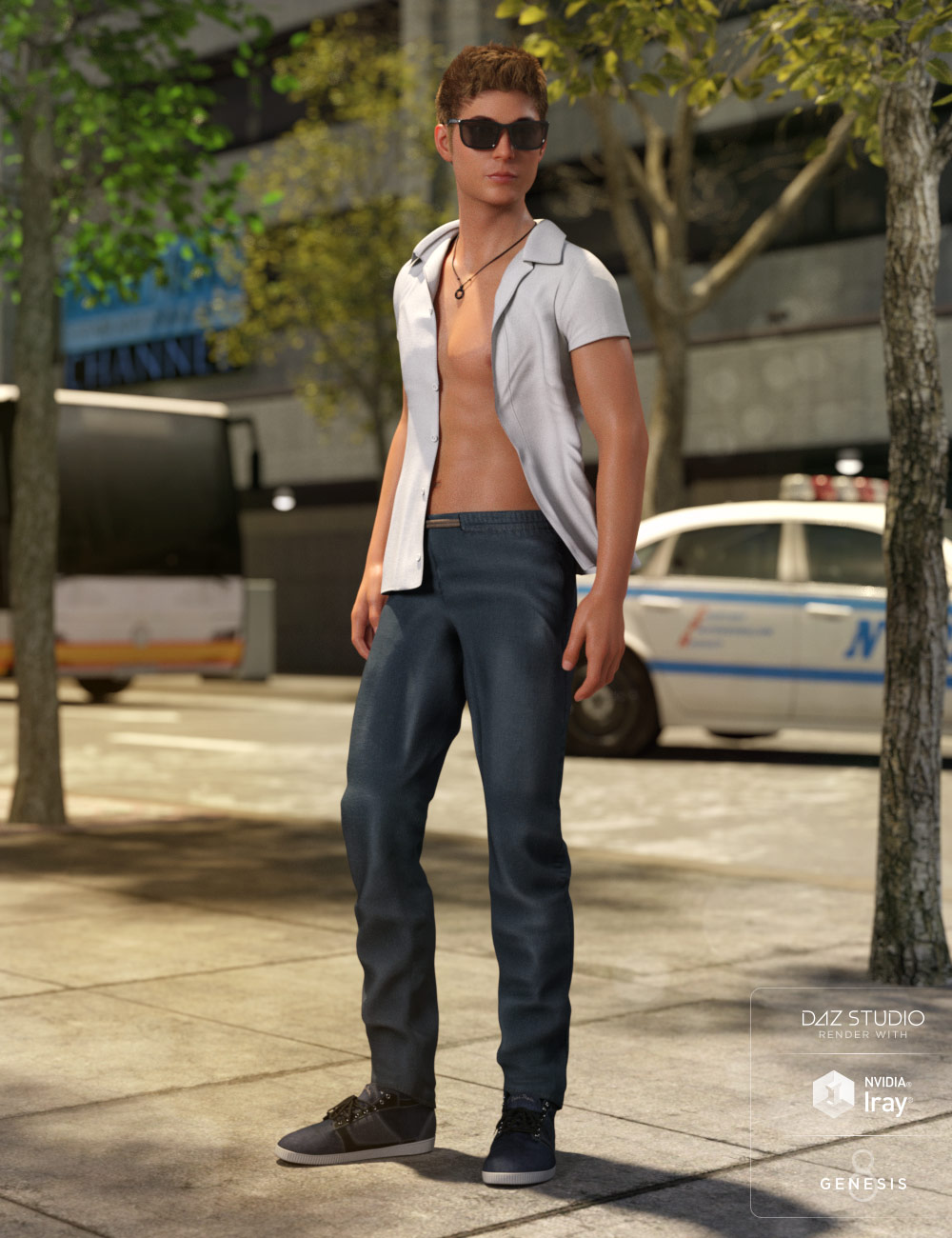 Cool Style Outfit for Genesis 8 Male(s) by: LilflameMada, 3D Models by Daz 3D