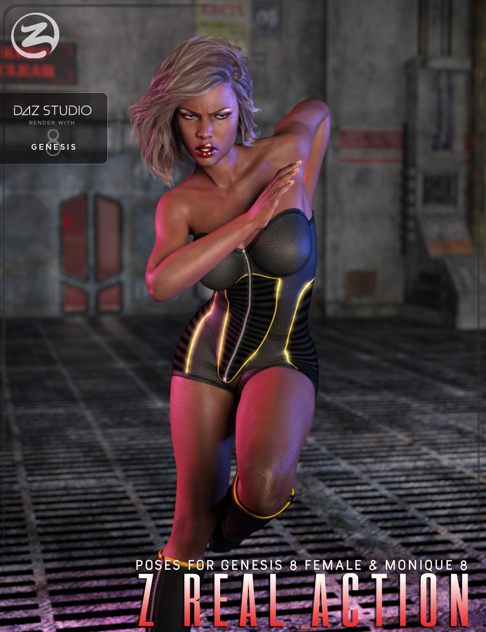 Z Real Action - Poses and Expressions for Genesis 8 Female by: Zeddicuss, 3D Models by Daz 3D