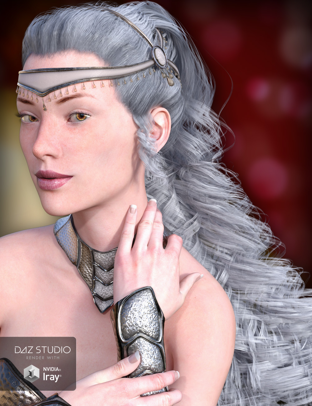 Teardrop Hair for Genesis 3 and 8 Female(s) by: ArkiShox-Design, 3D Models by Daz 3D