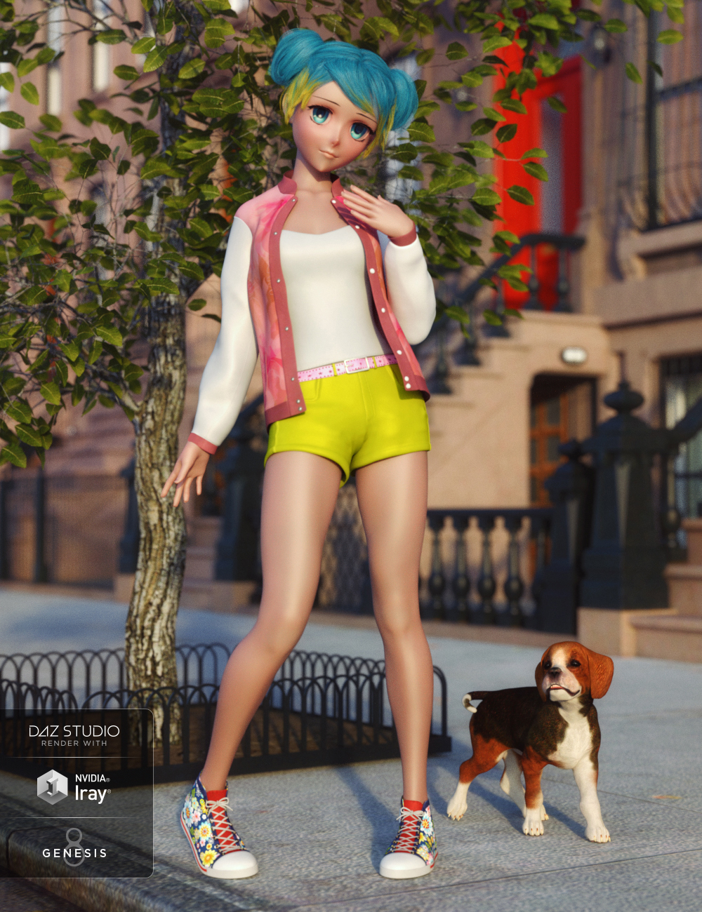 Kawaii Infused Outfit for Genesis 8 Female(s) by: Barbara BrundonShox-Design, 3D Models by Daz 3D