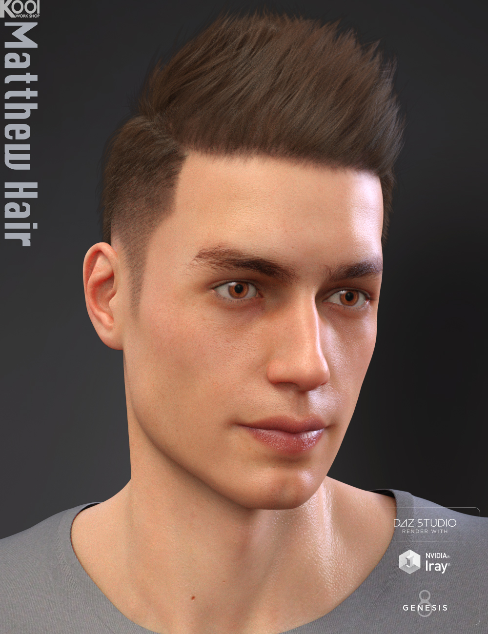 Matthew Hair for Genesis 8 Male by: Kool, 3D Models by Daz 3D