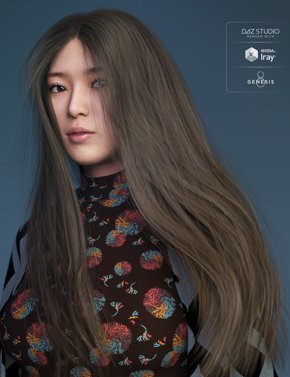Wild Wind Hair for Genesis 8 Female(s) by: goldtassel, 3D Models by Daz 3D