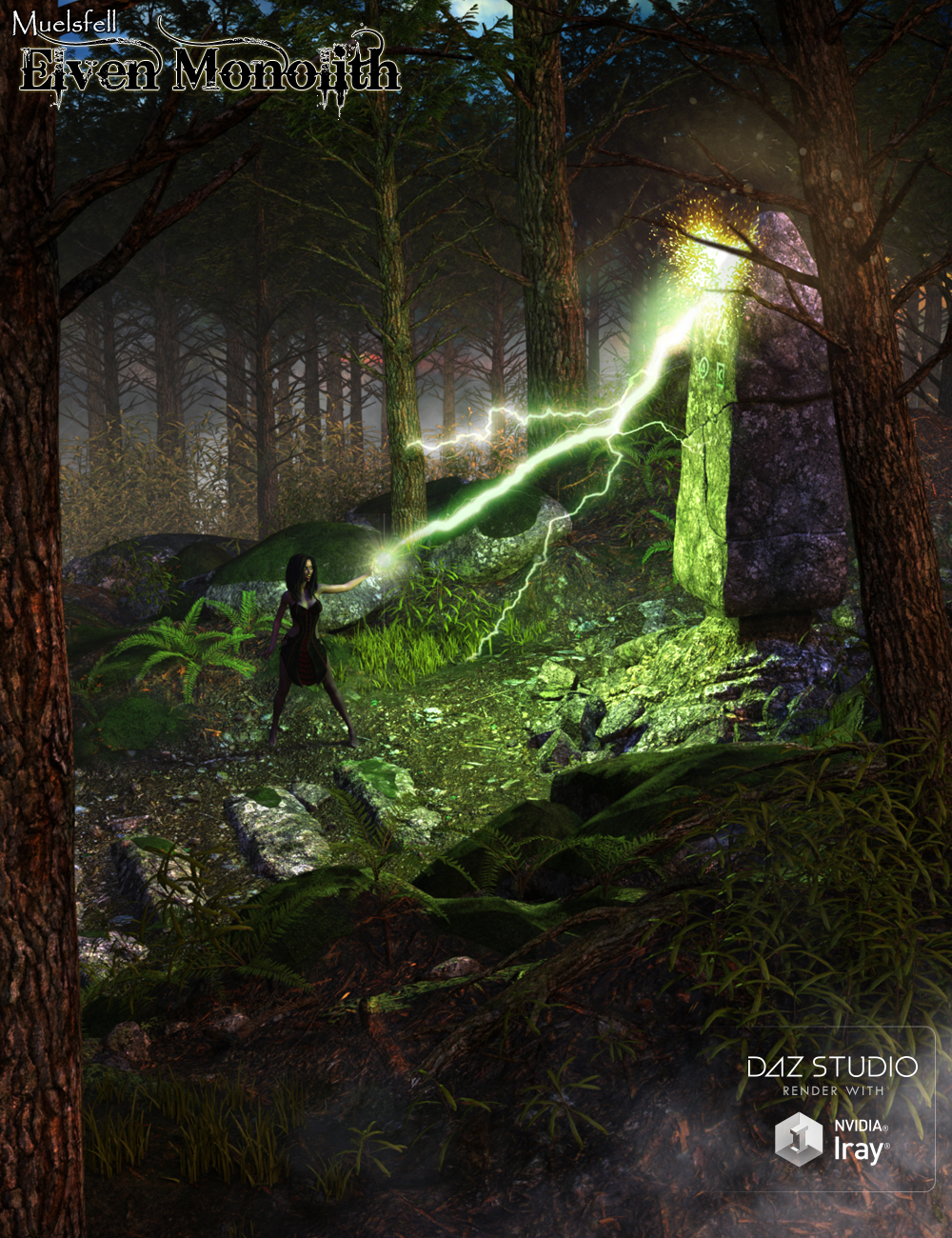 Muelsfell Elven Monolith Modular Set by: E-Arkham, 3D Models by Daz 3D