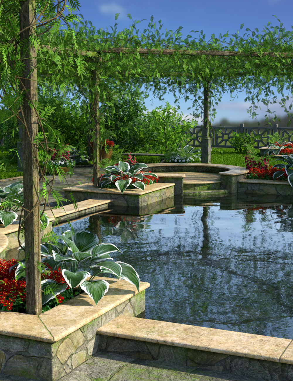 Romantic Pool by: esha, 3D Models by Daz 3D