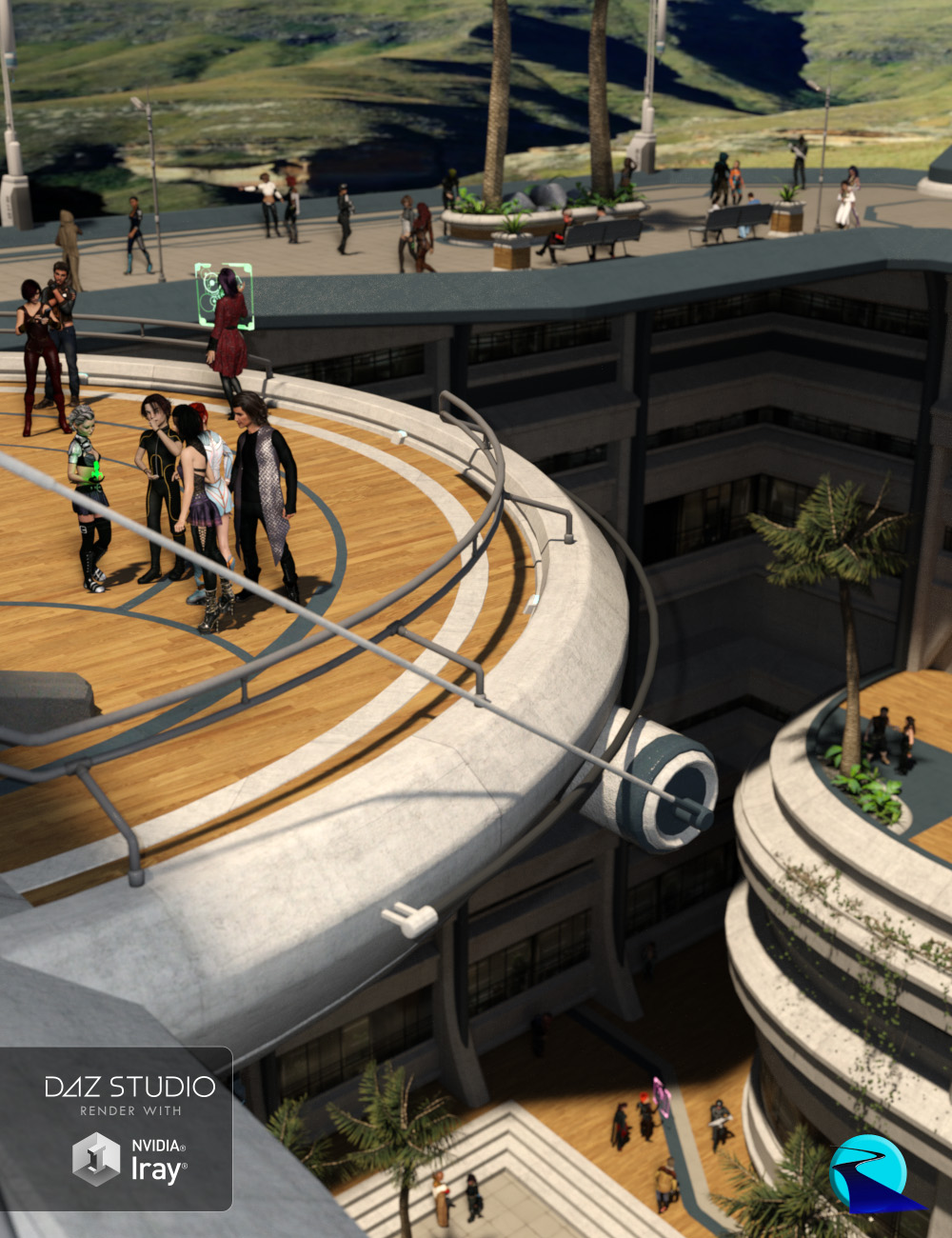 Now-Crowd Billboards - Future Life by: RiverSoft Art, 3D Models by Daz 3D