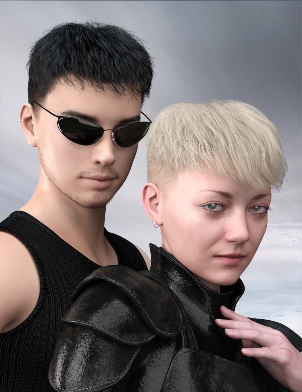 Youngblood Hair for Genesis 3 and 8 by: RedzStudio, 3D Models by Daz 3D