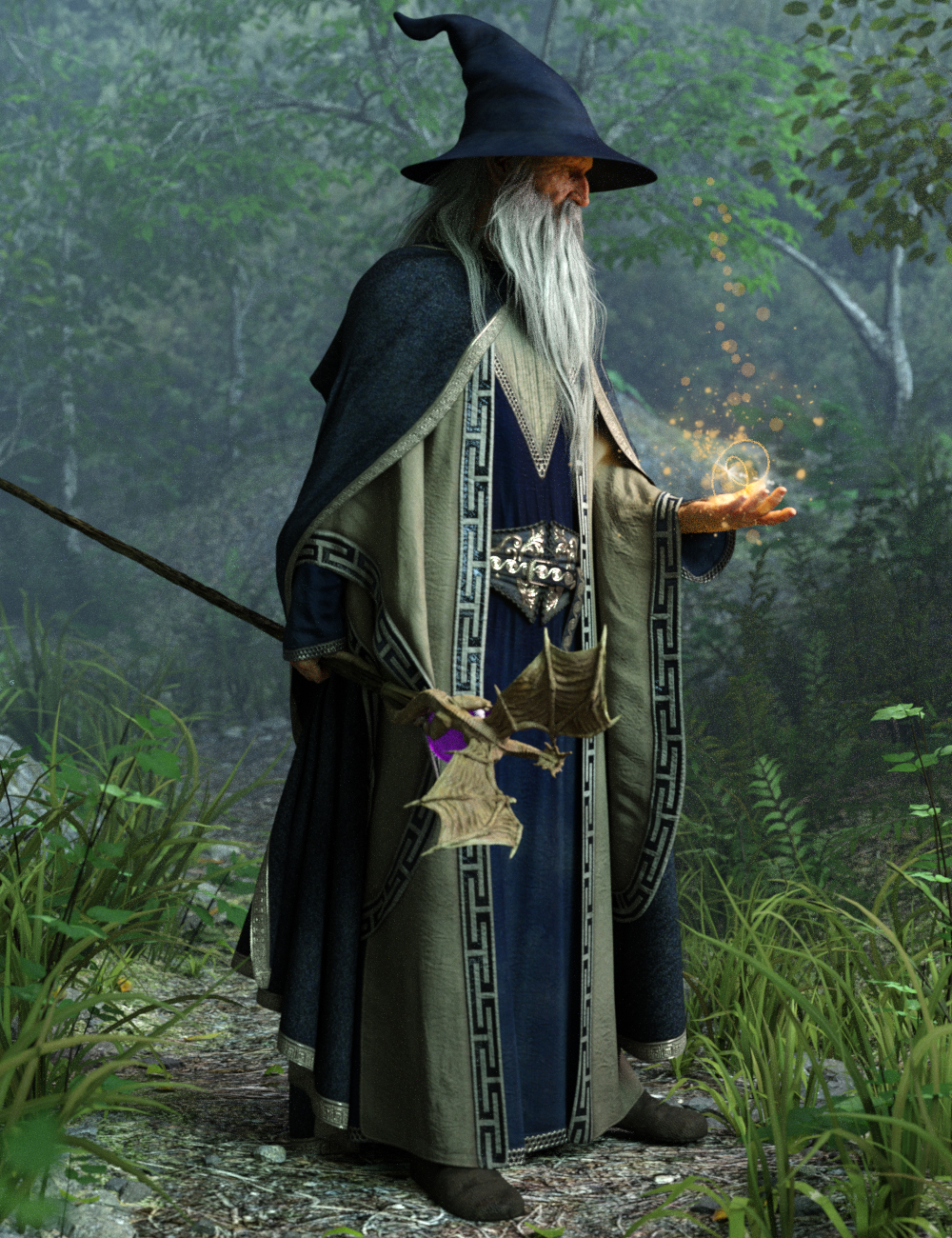 Wise Wizard HD Expansion Pack by: Luthbellina, 3D Models by Daz 3D