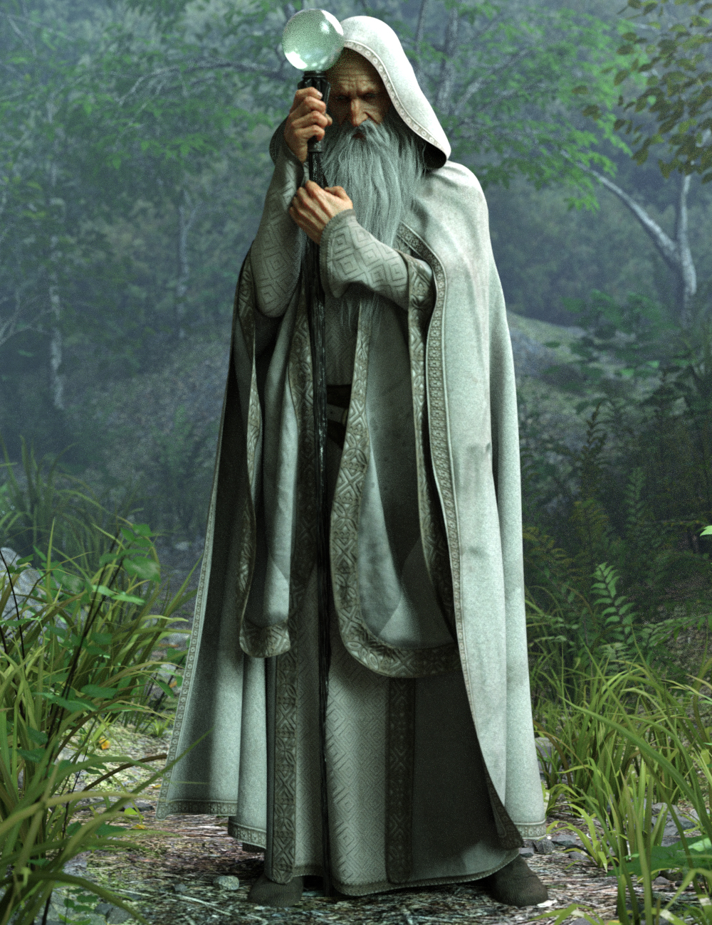 Wise Wizard Poses and Magic Props for Genesis 8 Male(s) by: Luthbellina, 3D Models by Daz 3D
