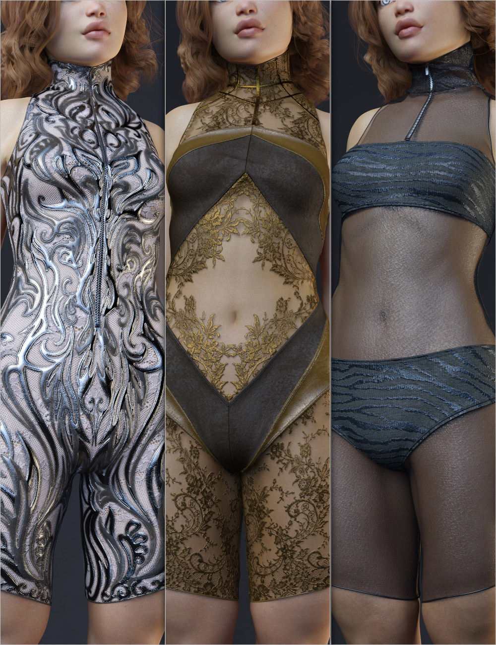 Helix Charm Outfit for Genesis 8 Female(s) by: Aeon Soul, 3D Models by Daz 3D