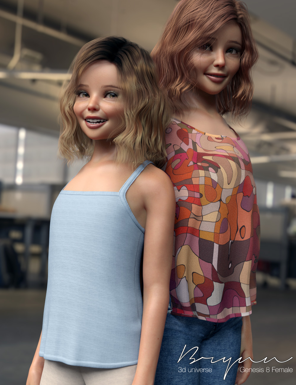 Brynn Character, Hair and Expressions for Genesis 8 Female(s) by: 3D Universe, 3D Models by Daz 3D