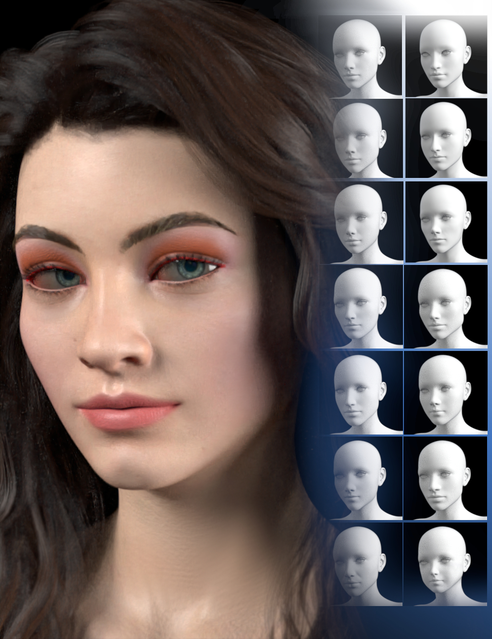 SY Beautiful Faces Genesis 8 Female by: Sickleyield, 3D Models by Daz 3D