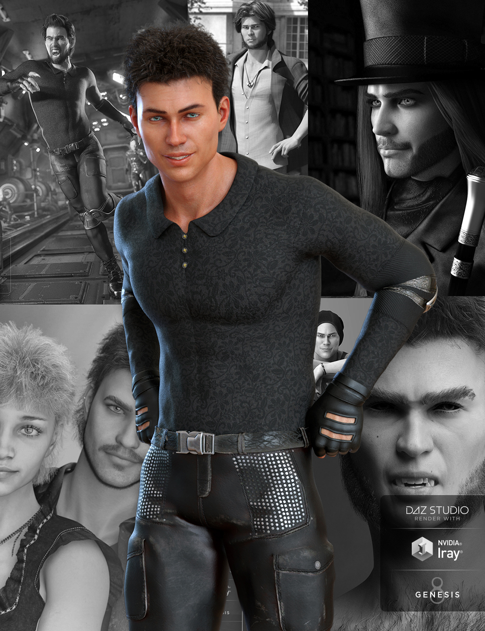 Landon 8 Starter Bundle by: , 3D Models by Daz 3D