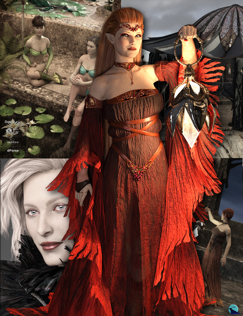 The Sylph Project Bundle by: ArkiMarshianDarwins Mishap(s)RiverSoft Art, 3D Models by Daz 3D
