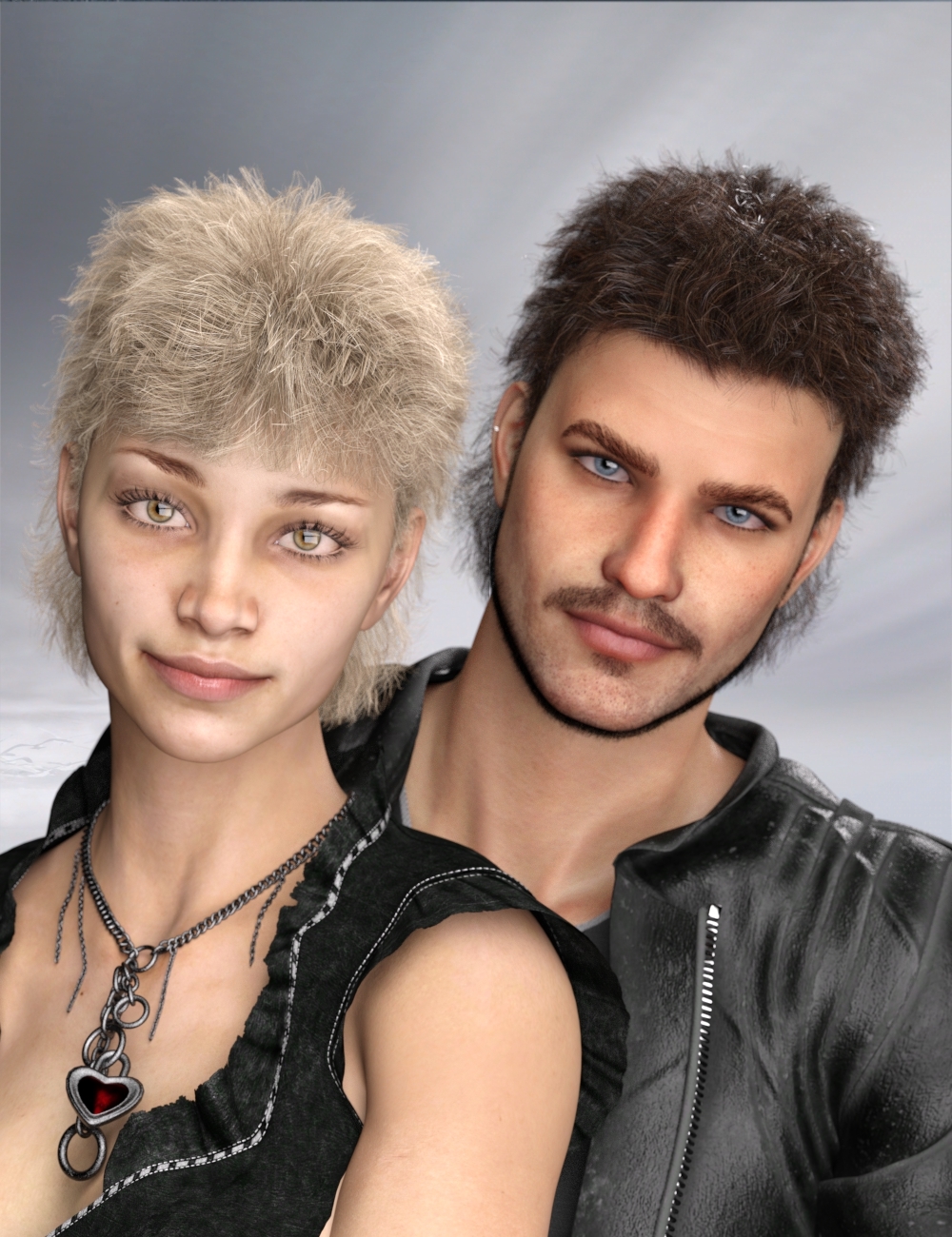 Retro Hero Hair for Genesis 8 and 3 by: RedzStudio, 3D Models by Daz 3D