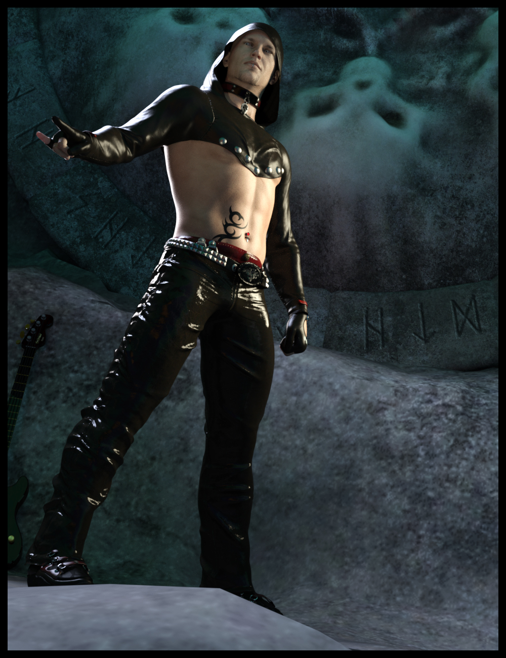 dForce GothicX Rock for Genesis 8 Male(s) by: Nathy Design, 3D Models by Daz 3D