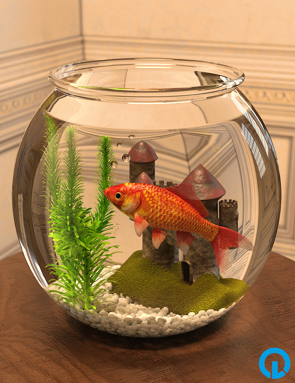 Goldfish and Props by: Sylvan, 3D Models by Daz 3D