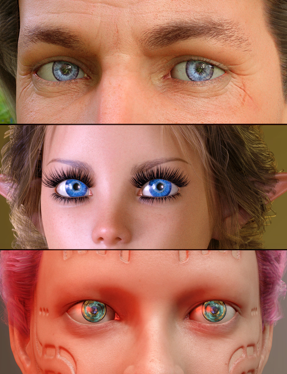 Ultimate Eyes for Genesis 8 by: PhilW, 3D Models by Daz 3D