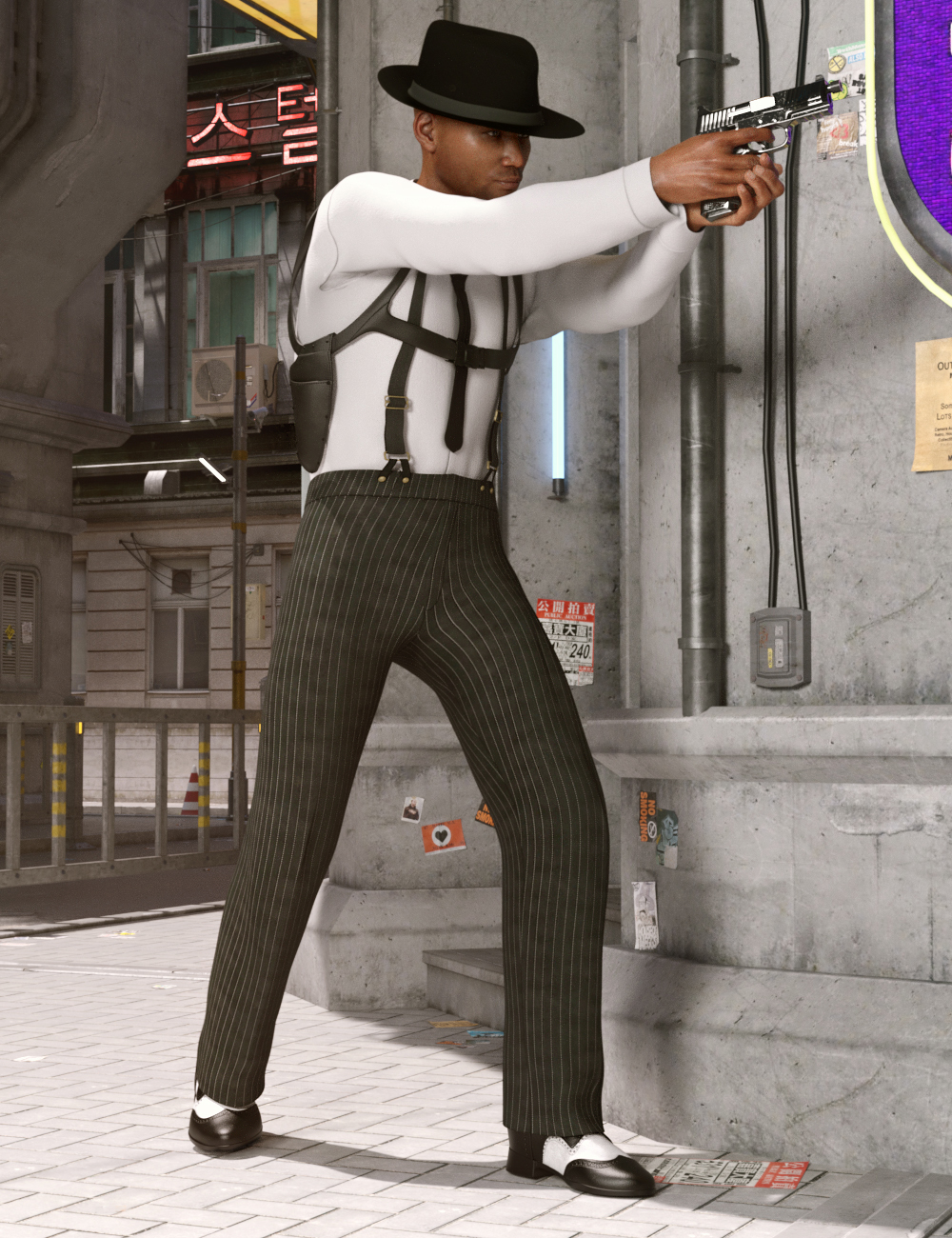 dForce Sleuth Detective Outfit for Genesis 8 Male(s) by: Barbara BrundonDirtyFairyUmblefugly, 3D Models by Daz 3D