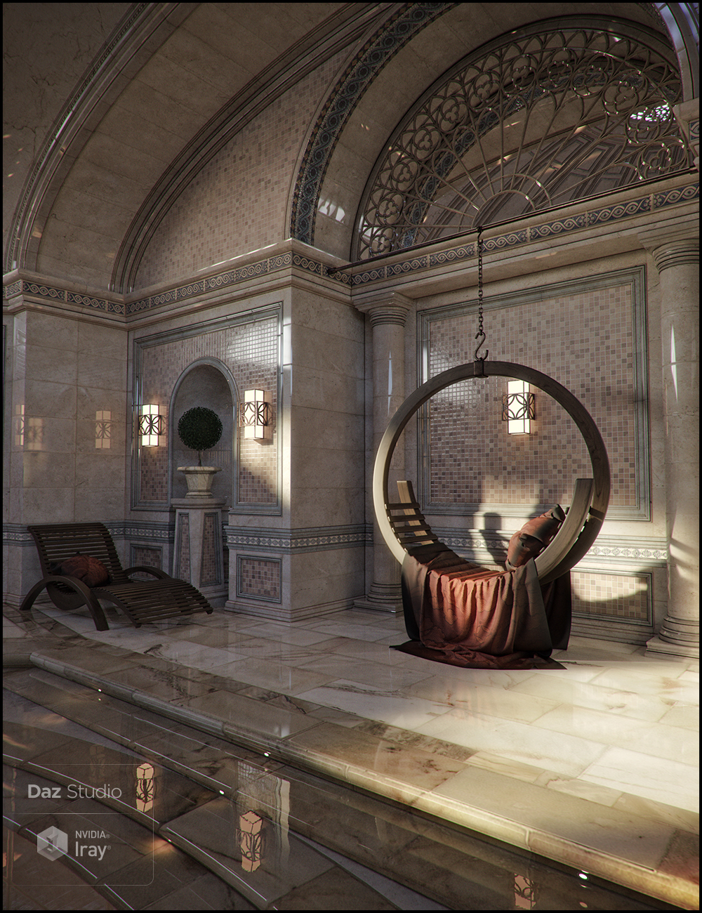 Driftwood Spa and Pool by: Jack Tomalin, 3D Models by Daz 3D