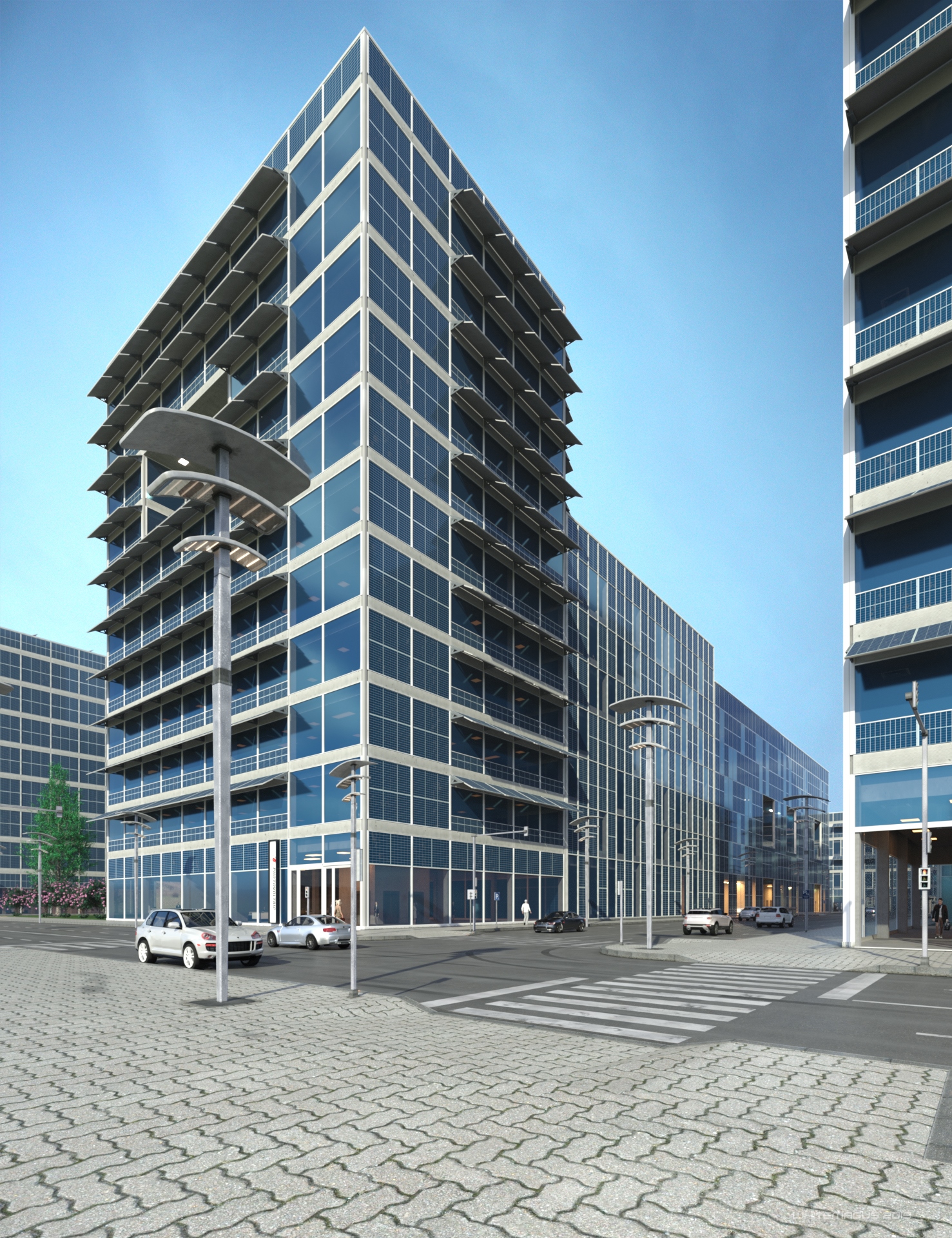 Contemporary Buildings Hyper Kit by: Whitemagus, 3D Models by Daz 3D