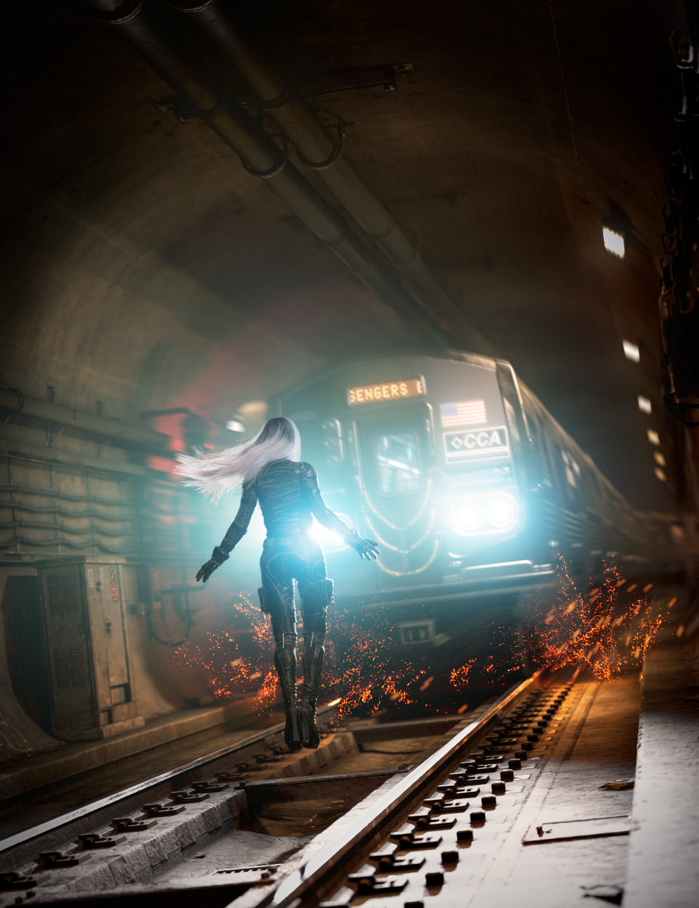 Subway Tunnel Environment by: Dekogon Studios, 3D Models by Daz 3D