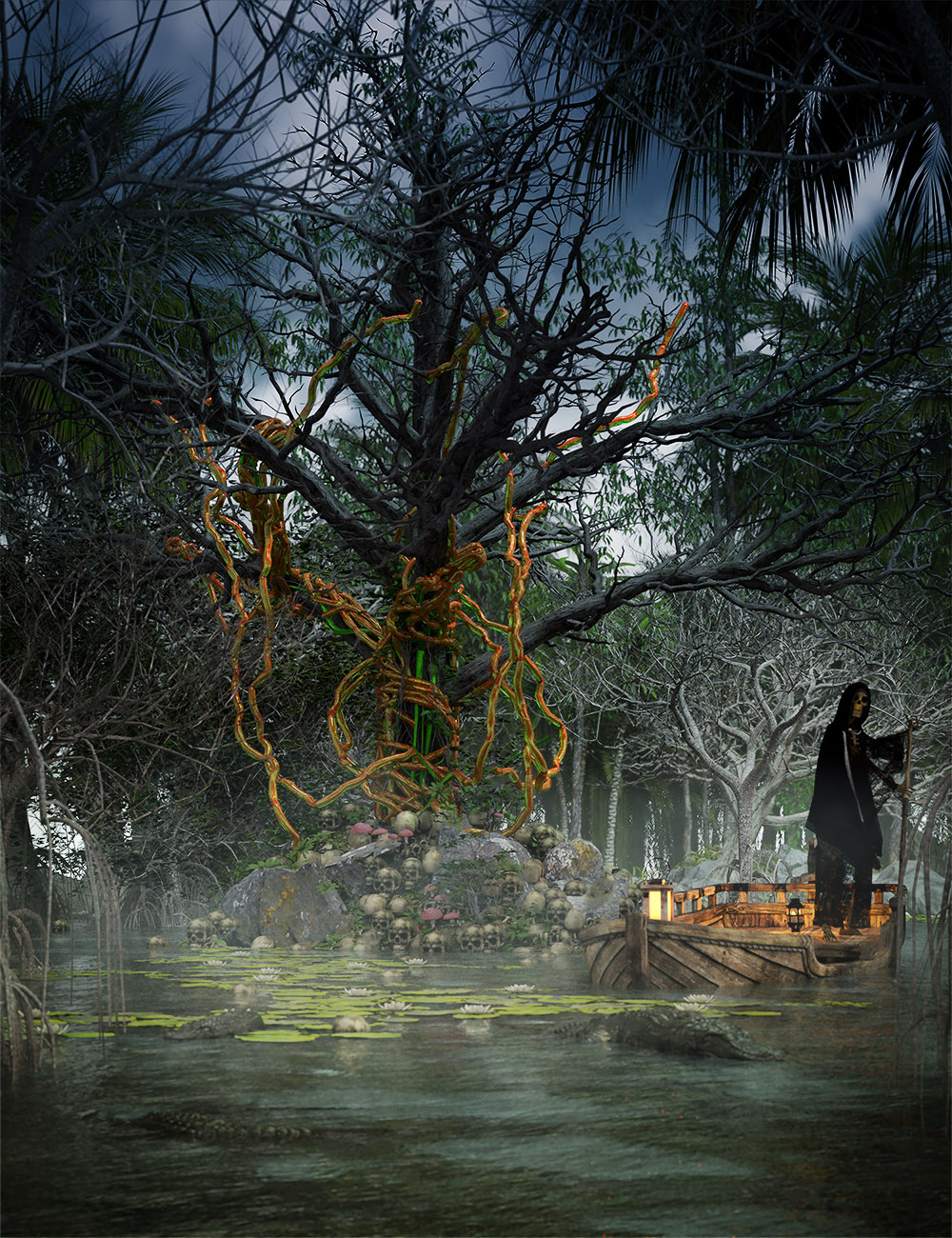 Goresskull Copse Halloween Trees by: MartinJFrost, 3D Models by Daz 3D