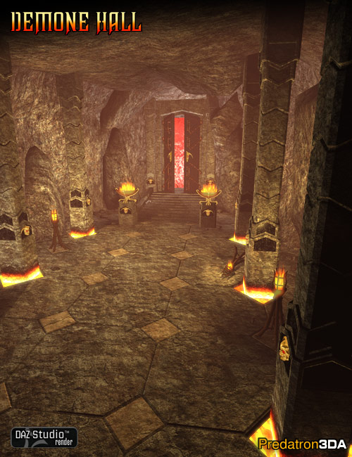 Demone Hall by: Predatron, 3D Models by Daz 3D