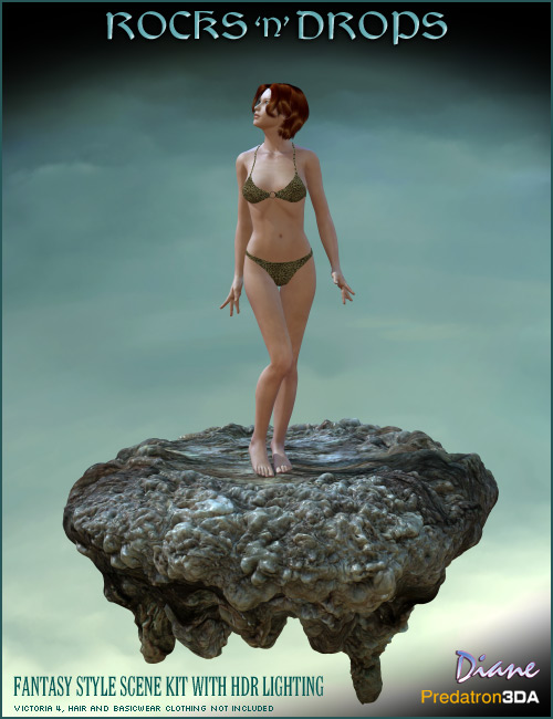 Rocks N Drops  Fantasy Scene Kit by: DianePredatron, 3D Models by Daz 3D
