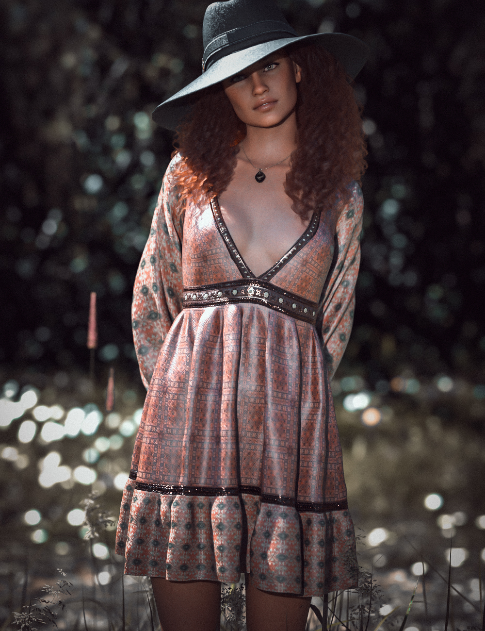 dForce CB Rye Croft Clothing Set for Genesis 8 and 8.1 Females by: CynderBlue, 3D Models by Daz 3D