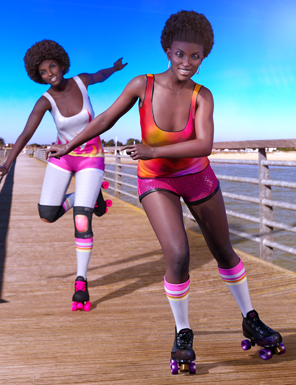 Z Undercover Rollergirl Poses and Expressions for Jada 8.1 by: Zeddicuss, 3D Models by Daz 3D