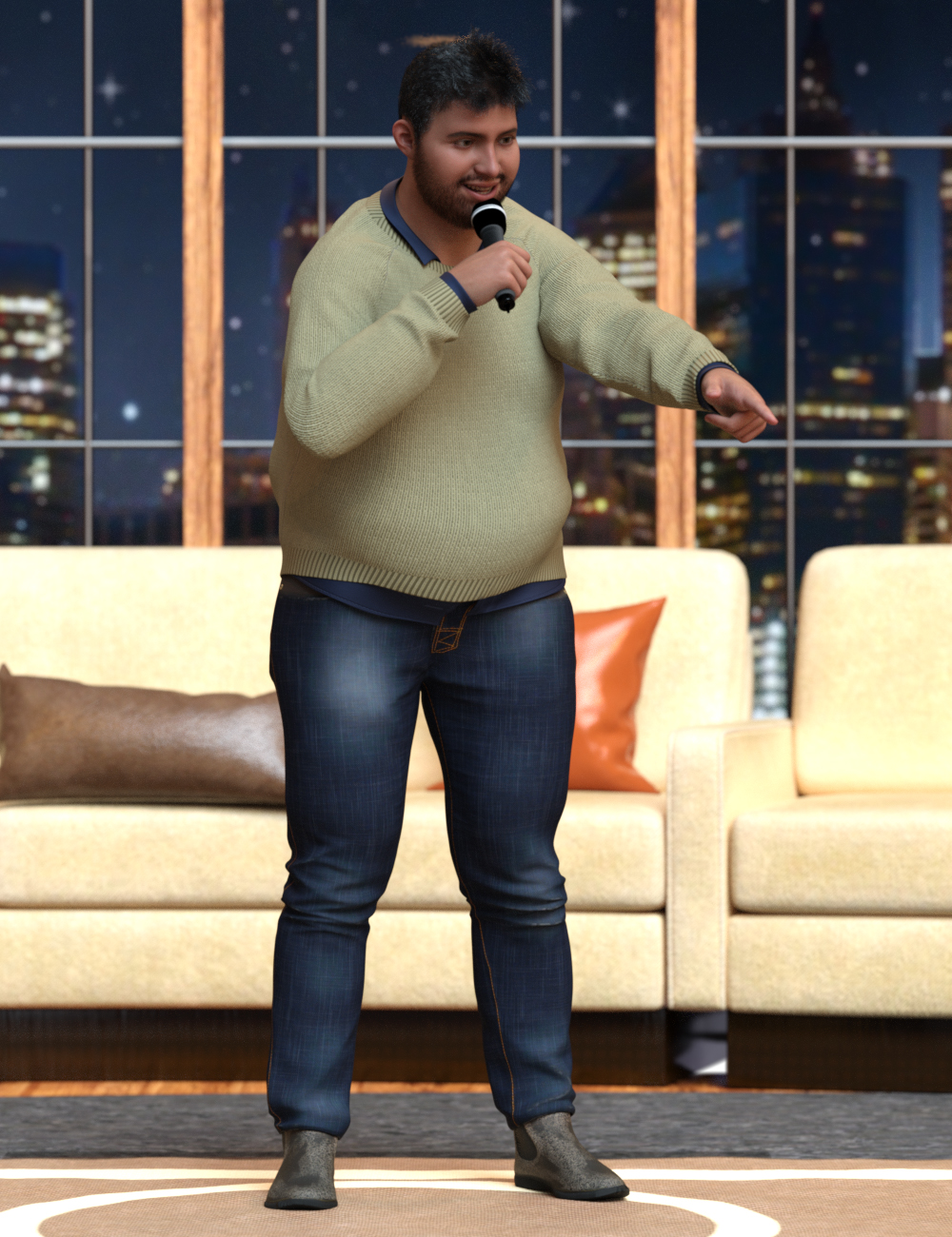 Talk Show Poses for Fred 8.1 by: Ensary, 3D Models by Daz 3D