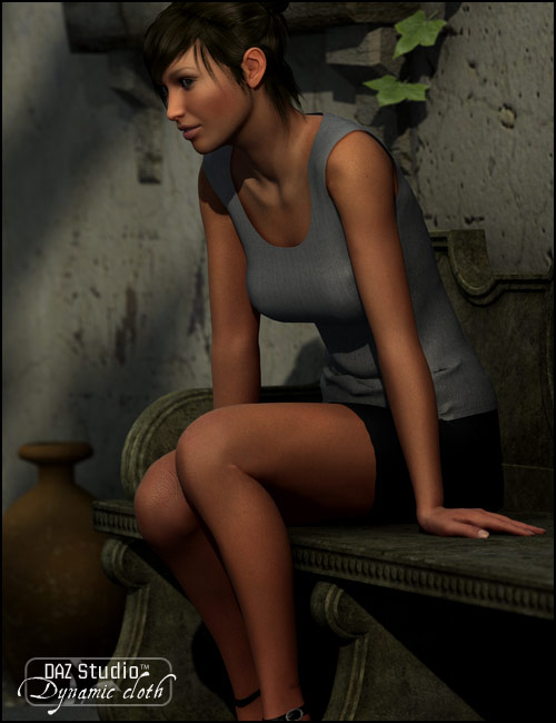 Classy Flounce Skirt and Top by: OptiTex, 3D Models by Daz 3D