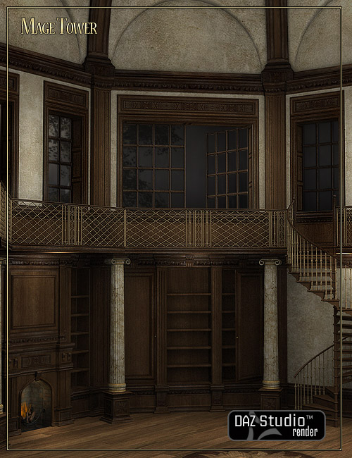 Mage Tower by: LaurieS, 3D Models by Daz 3D