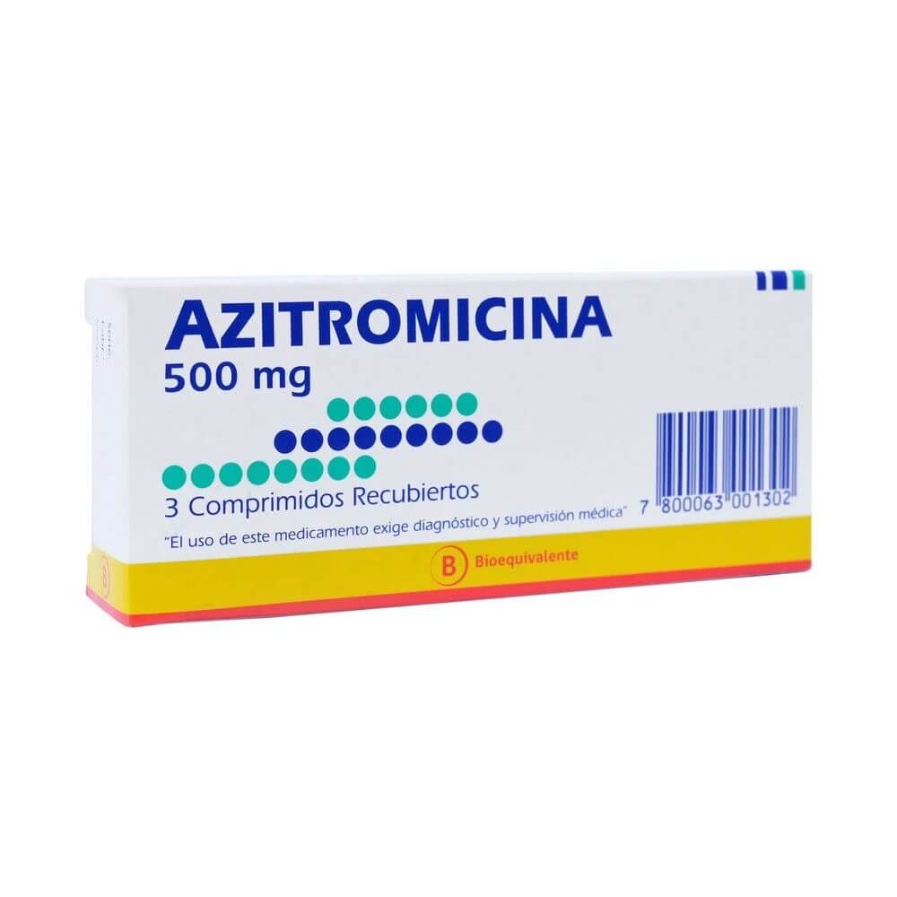 Azitromicina 500 mg x 3 Comprimidos Recubiertos - Red de Farmacias Online |  Pharol, encuentra tu Farmacia.