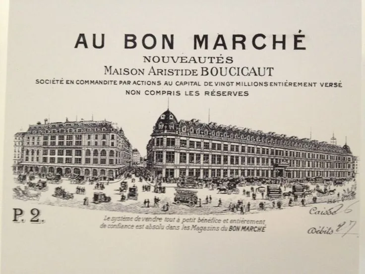 Le Bon Marché, Paris, 19th Century.