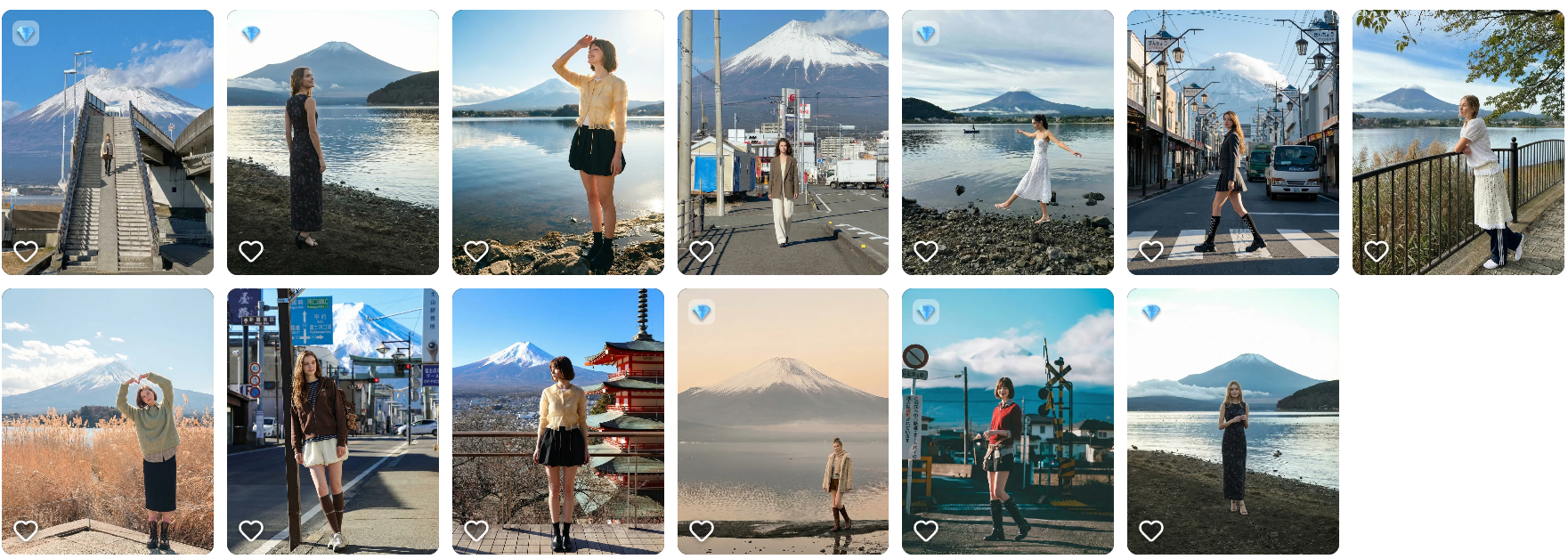 StyleRoom Mt. Fuji Japan gallery - Kawaguchiko lake, Chureito Pagoda, Japanese town street, seasonal Fuji backgrounds