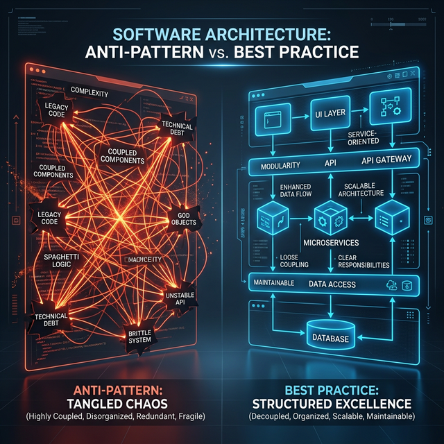 Understanding the contrast between architectural chaos and clean architecture