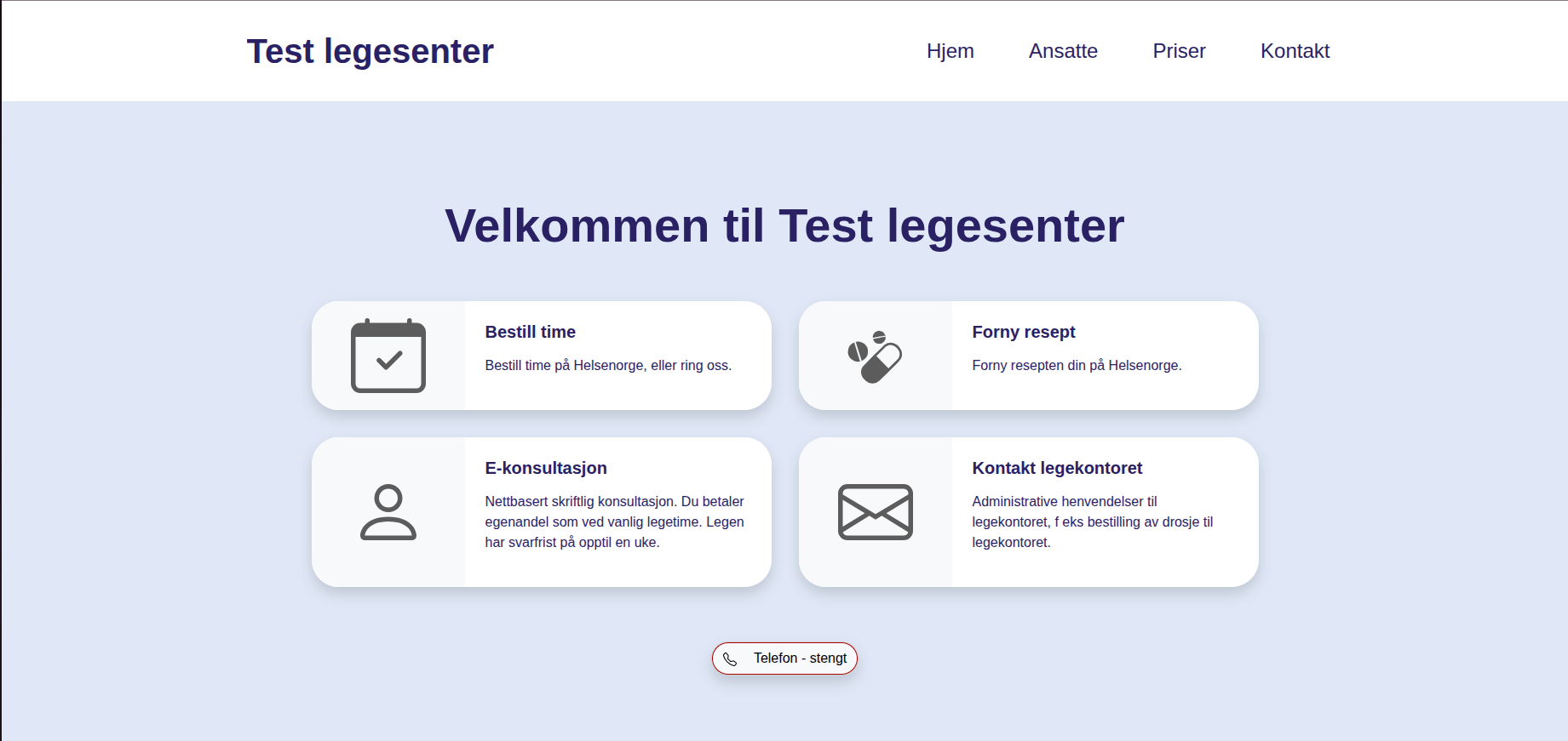 Nettsiden på PC