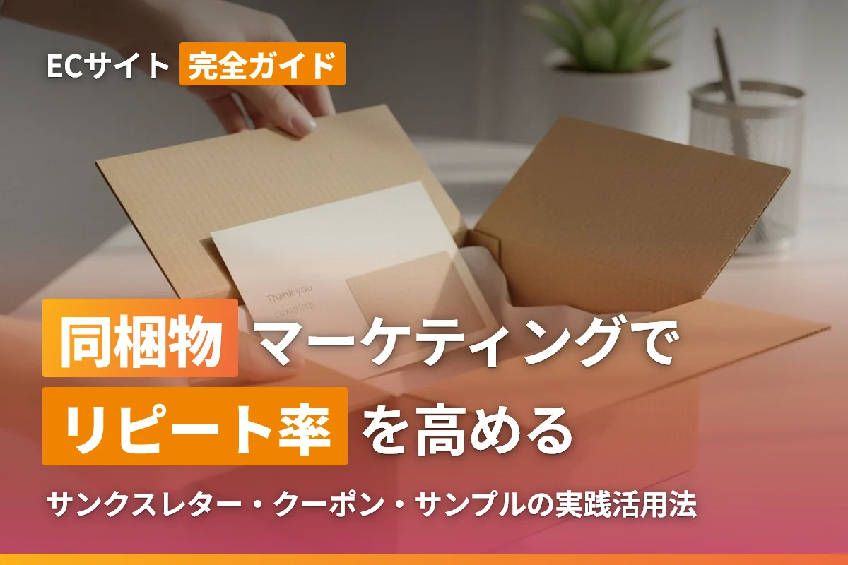 ECサイトの同梱物マーケティング完全ガイド｜サンクスレター・クーポン・サンプルでリピート率を高める方法