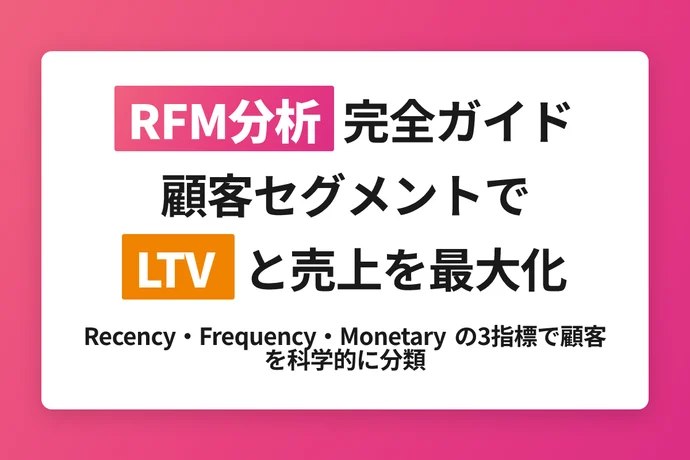 ECサイトのRFM分析完全ガイド｜顧客セグメントでLTVと売上を最大化する方法
