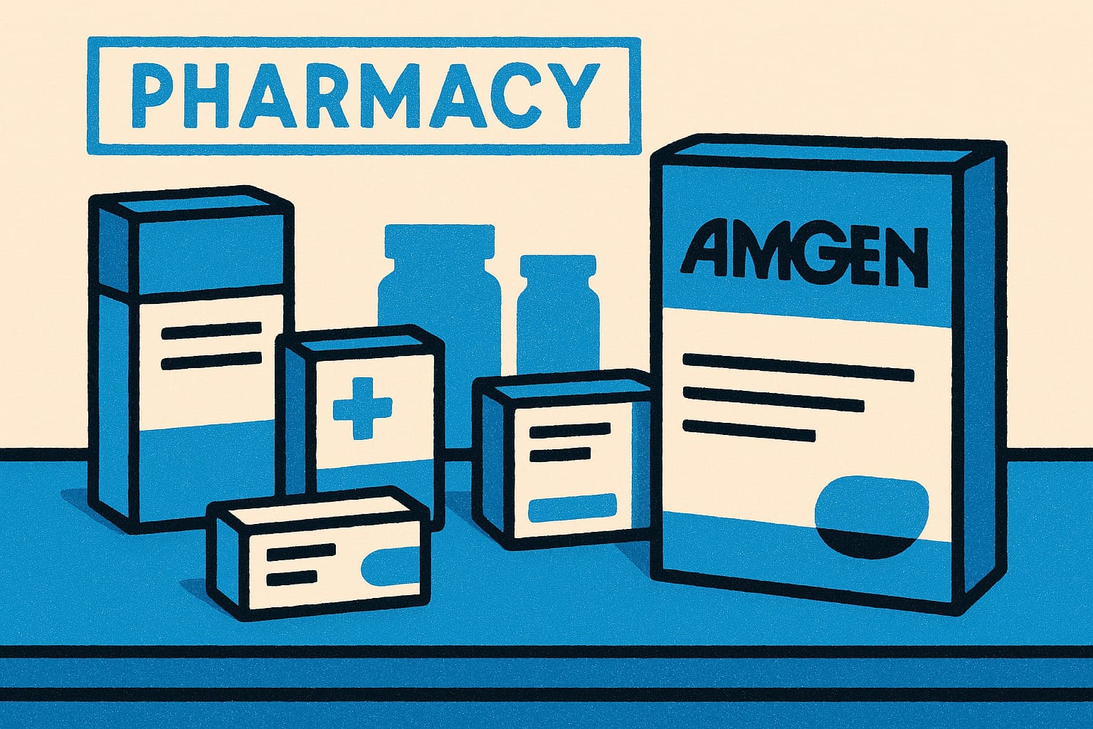 증가하는 거래 활동 속 암젠 주가 상승