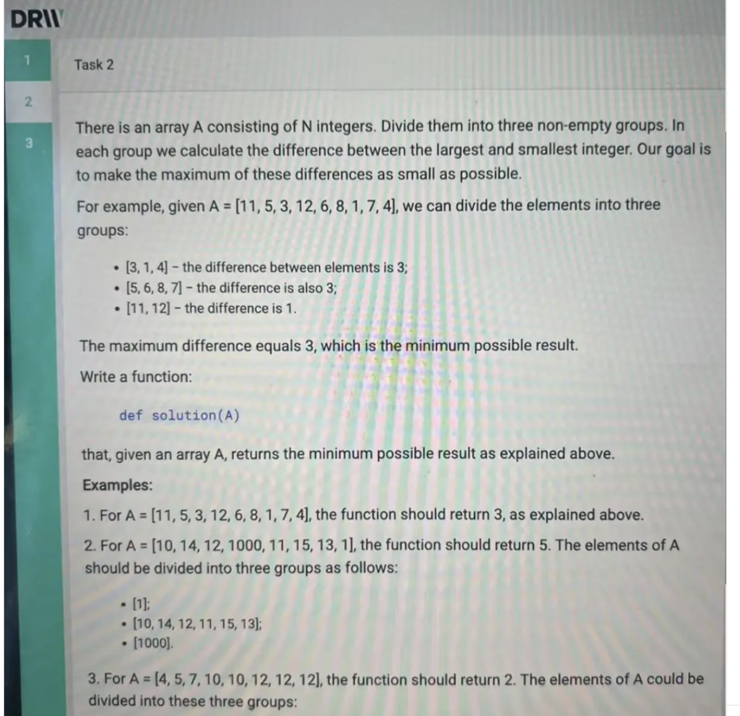 Problem source 1