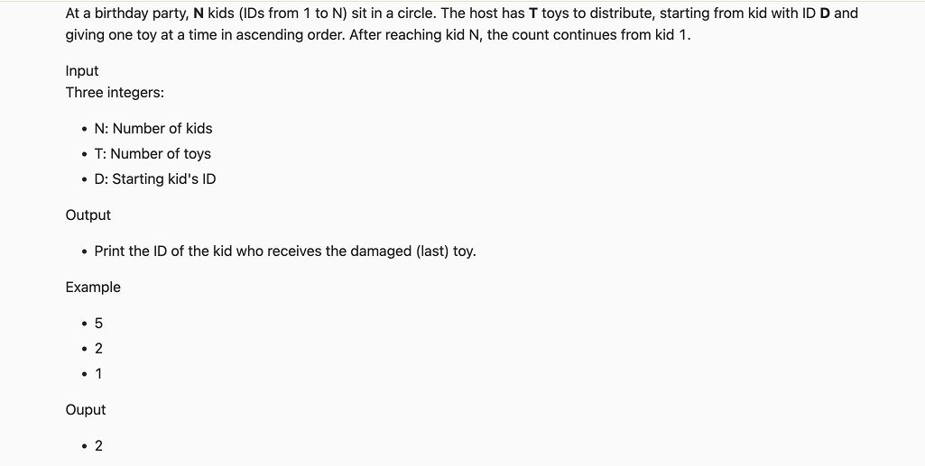 Problem source 1