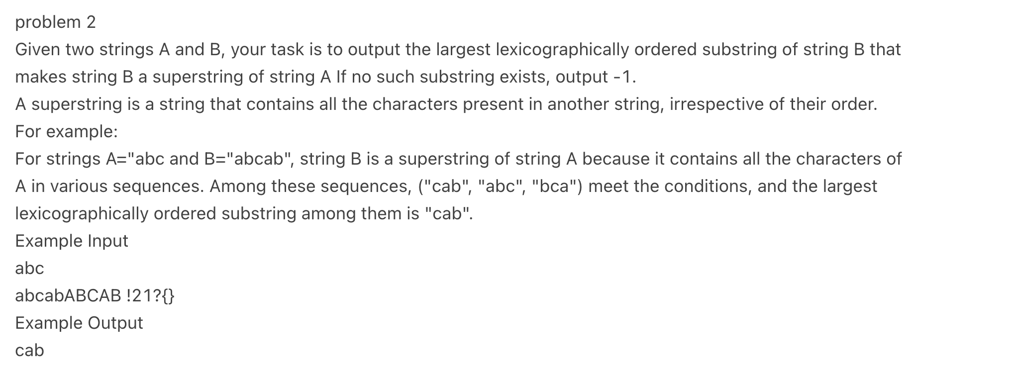 Problem source 1