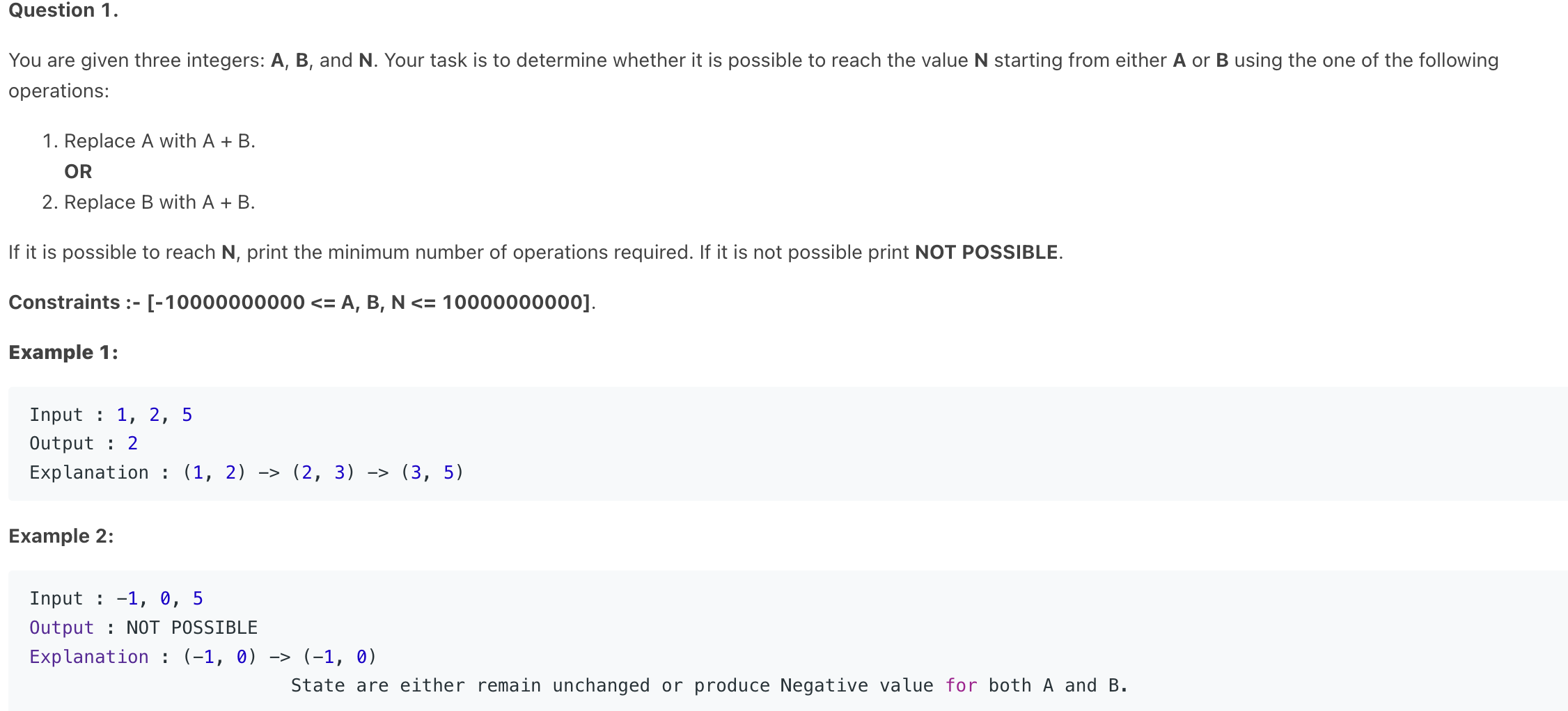 Problem source 1