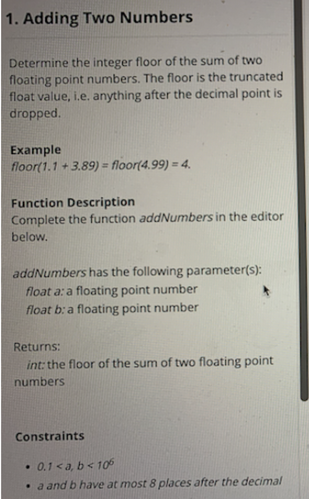 Problem source 1